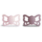 Frigg Butterfly Anatomical Silkysoft Silicone Baby Pacifier | Made In Denmark | Bpa-Free (White Lilac/Twilight Mauve, 6-18 Month