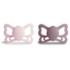 Frigg Butterfly Anatomical Silkysoft Silicone Baby Pacifier | Made In Denmark | Bpa-Free (White Lilac/Twilight Mauve, 6-18 Month