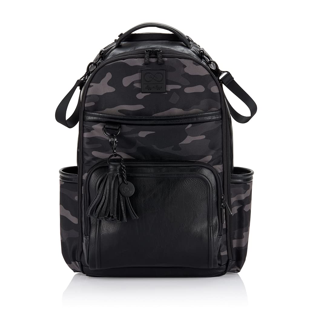 Itzy Ritzy Chelsea + Cole Diaper Bag Backpack - Large Capacity Boss Backpack Diaper Bag; Includes Changing Pad, Stroller Clips a