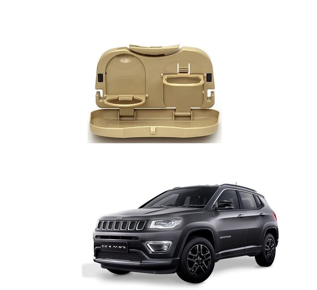Stylish Foldable Compact Car Back Seat Tray for Food/Drinks/Cup/Bottle Holder Universal Pack of 1 Suitable for Compass