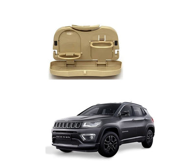 Stylish Foldable Compact Car Back Seat Tray for Food/Drinks/Cup/Bottle Holder Universal Pack of 1 Suitable for Compass