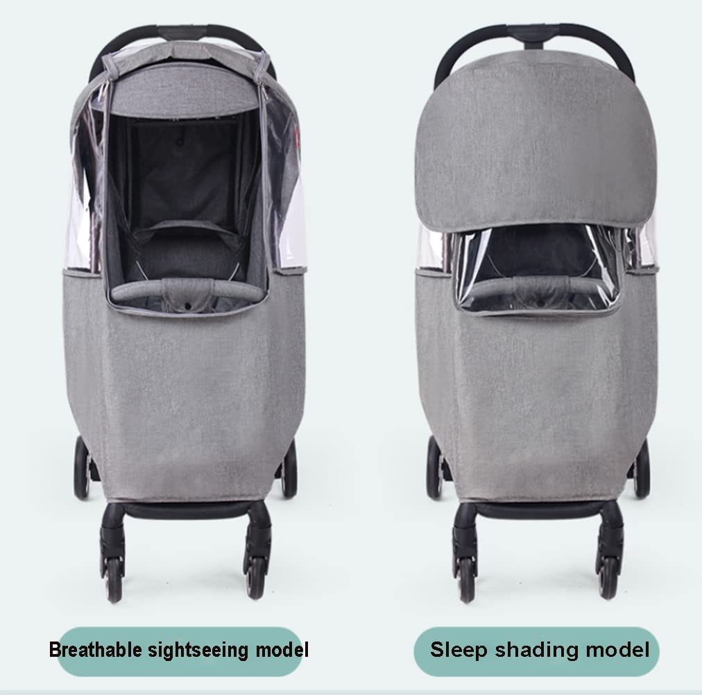 Stroller Rain Cover Universal Pram Buggy Rain Shield Waterproof Stroller Weather Shield Baby Pushchair Cover With Canopy Window