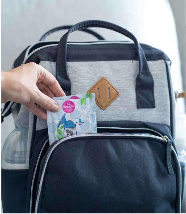 Breast Pump Wipes By Dapple Baby, Hypoallergenic & Powered By Plants, Removes Milk Residue, Leaves No Taste, Singles, Fragrance