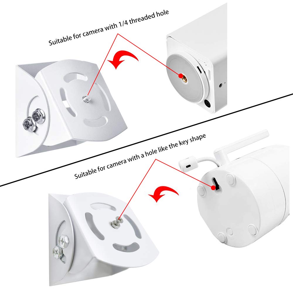 2 Pack-Adjustable Angle Wall Mount For Baby Monitor For Motorola, Vava, Arlo, Hellobaby, Babysense Monitor, Easy Installation -