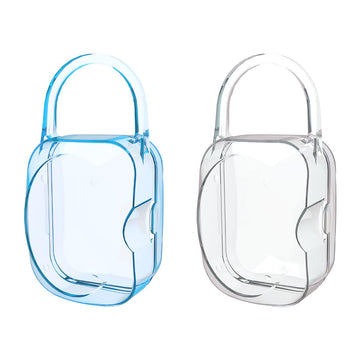 Laneyli Pacifier Case Classic (Pack Of 2, Clear, Blue)