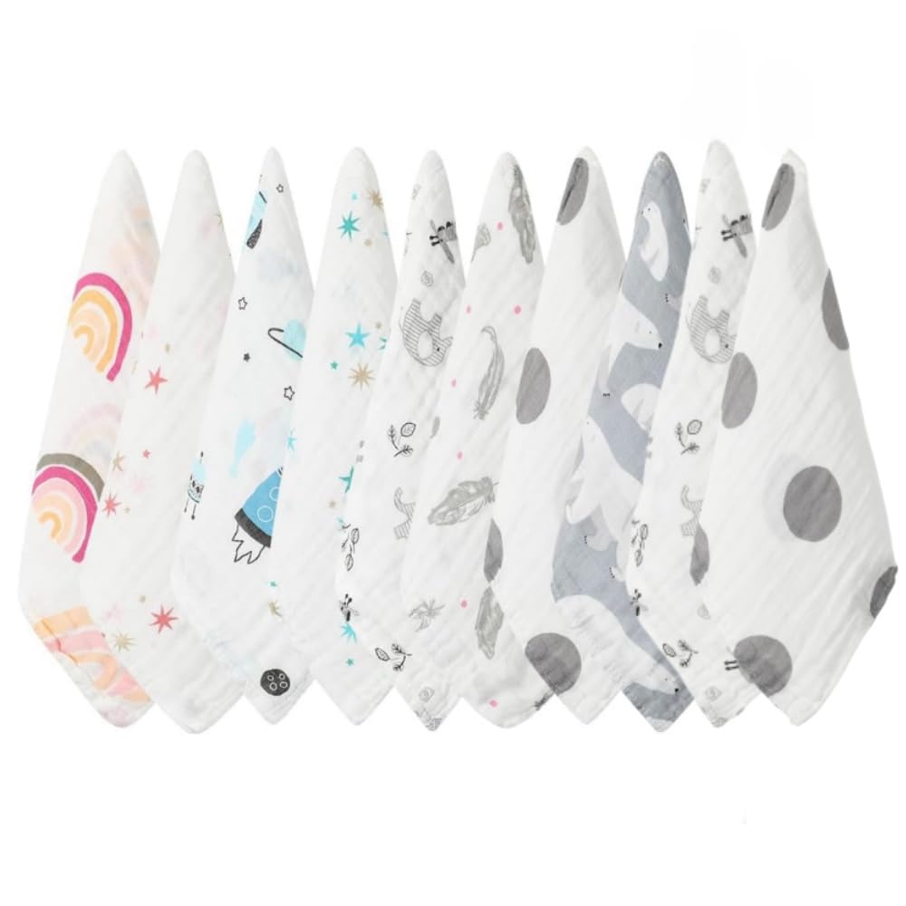 Norinori Baby Msulin Washcloths Newborn Face Towel - Baby Muslin Burp – Cutebaby WBCBBB0D3PK1V8N