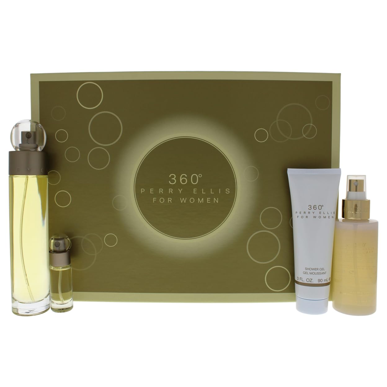 Perry Ellis 360 4 PIECE GIFT SET - 3.4 OZ EAU DE TOILETTE SPRAY