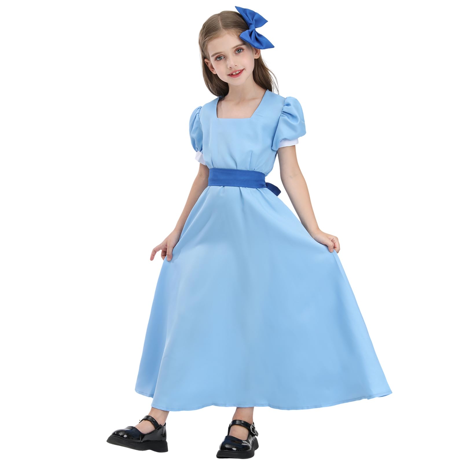Nspstt Wendy Costume Girls Wendy Darling Costume Girl Halloween Princess Dress, 140