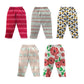 AmazBabyGirls Cotton Printed Pyjama Pant Leggings  Set of 5 (Multicolour, 56 Years)