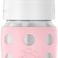 Lifefactory 8-Ounce Stainless-Steel Vacuum-Insulated Wide-Neck Baby Bottle With Stage 2 Nipple (3-6 Months) Desert Rose (Ls2211W