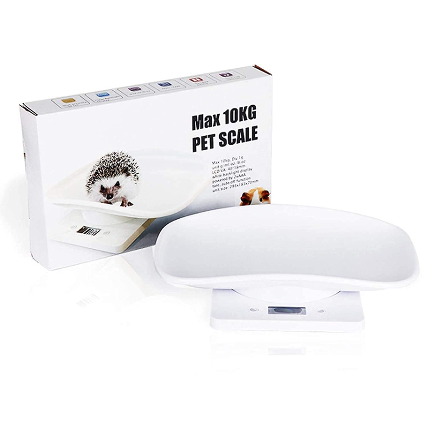 Digital Pet Scale Multi-Function Food Weight Scale, Smart Small Baby Pet Dog Cat Scale 22 Pound (lbs) Capacity, Accurate Digital