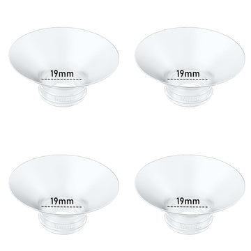 IVARONAL Flange Insert 4PCS 19mm Compatible with Momcozy M9/M6/M5/S12 Pro/V1 Pro/V2 pro, Spectra/Medela/Elvie/NCVI/TSRETE/eufy/L