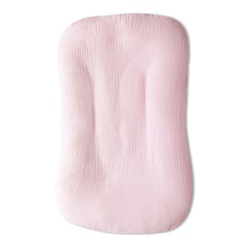 Hooyax Muslin Baby Lounger Cover Soft Organic Cotton Slipcover Fits Newborn Lounger For Baby Boys And Girls (Pink)