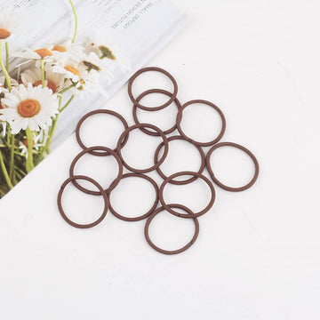 100 Pieces Small Baby Girls Hair Elastics Hair Ties Ponytail Holders Hair Bands For Kids(2 Mm X 2.5 Cm,Brown)