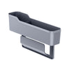 SAZ DEKOR Car Interior Seat Gap Organizer with Cup Holder Accessory for Holding Phone Long Grey