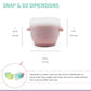 Melii Snap & Go Baby Food Storage Containers With Lids, Snack Containers, Freezer Safe, 2 Oz - 6 Pack, Original