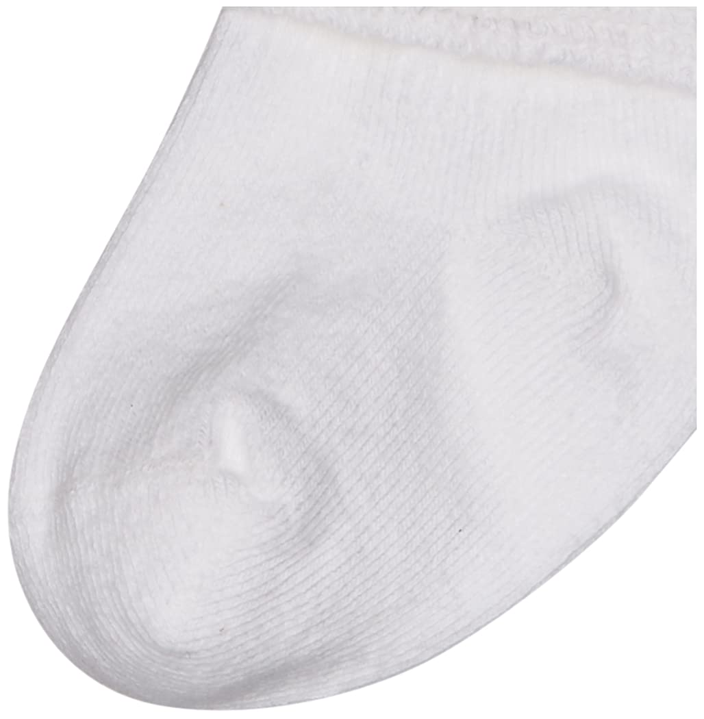 Jefferies Socks Baby Boys Newborn Turn Cuff Bootie 6 Pair Pack Infant And Toddler Socks, White, 3-12 Months Us