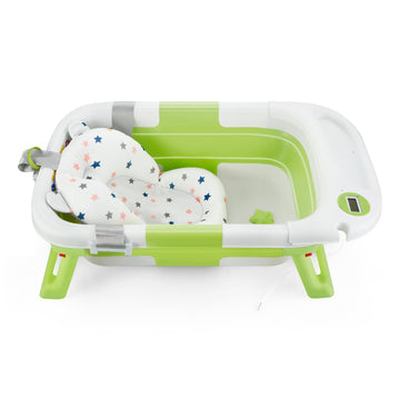 Pandaear Collapsible Baby Bathtub For Newborn Infant With Soft Cushion, Foldable Portable Baby Bathtub, Infant Bath Tub Toddler