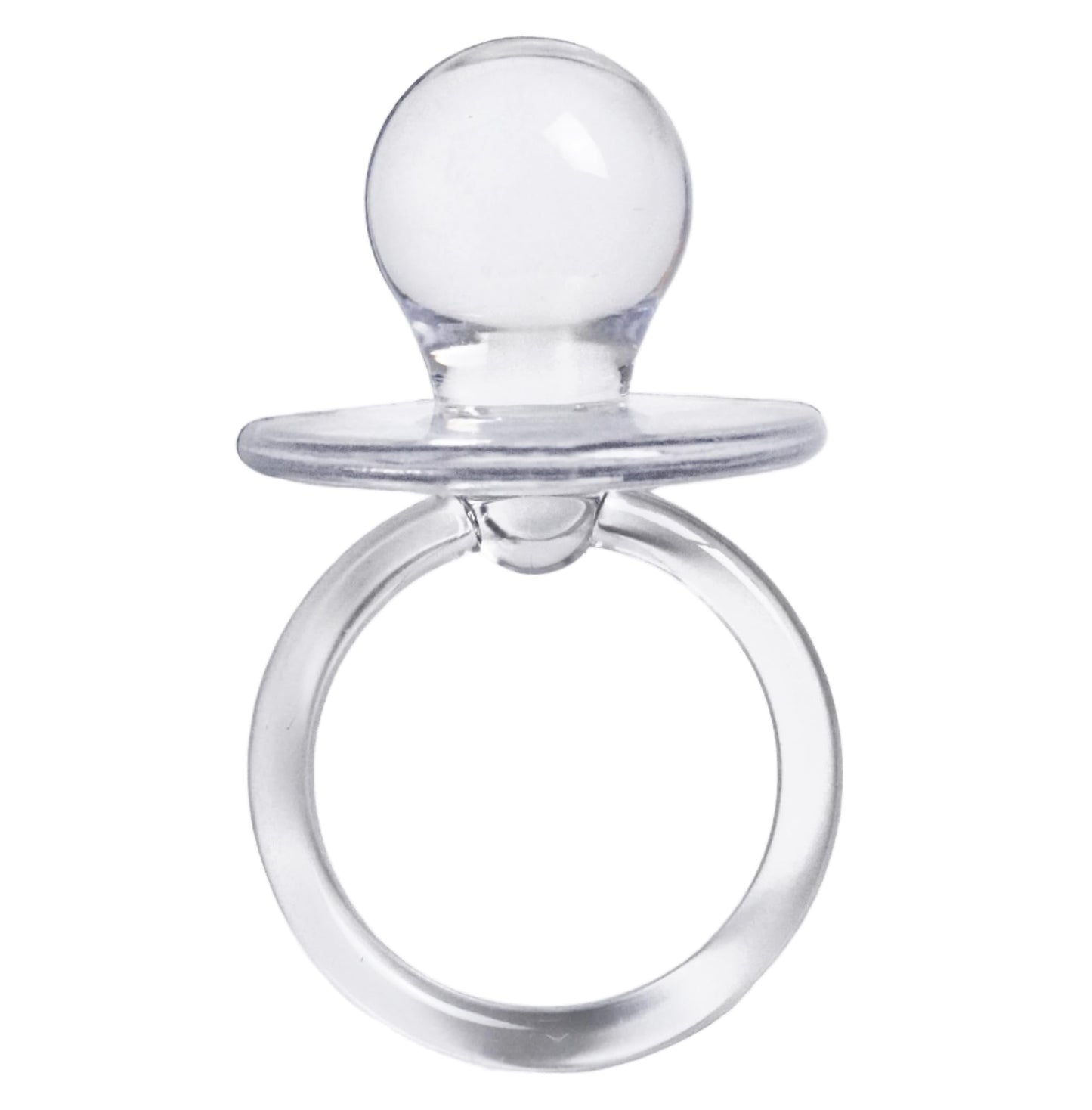 Baby Pacifier 2.5' Baby Shower Favors Decoration (Clear, 36 Count)