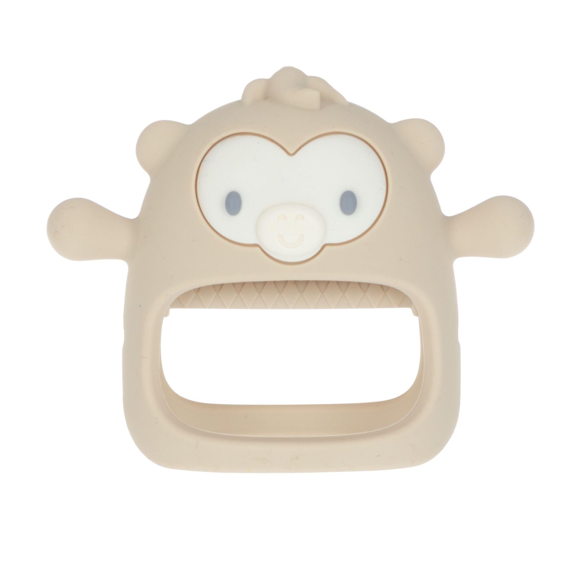 Nuby Silicone Wrist Teething Mitten - Baby Teether Ring - 3+ Months - Provides Teething Relief for Babies and Toddlers - Brown M