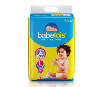 Babelois Pant Style Diaper For Babies | New Born Baby Diapers With Cottony Soft Advance Gel Technology | Overnight Absorption (L