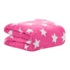 D BABY HOME Soft Fleece Baby Blanket Pink | Newborn Swaddle Wrap 10075 cm | Star Print, Ultra Cozy, Lightweight & Breathable | U