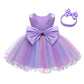 Lzh Baby Girl Dresses,Toddler Pageant Dresses 2T, Baby Girls Ruffle Lace Backless With Headwear,Lace Baby Dress Purple