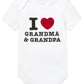 The Children'S Place Baby Single Short Sleeve 100% Cotton Bodysuits, I Heart Grandma And Grandpa, 9-12 Months