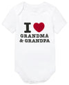 The Children'S Place Baby Single Short Sleeve 100% Cotton Bodysuits, I Heart Grandma And Grandpa, 9-12 Months
