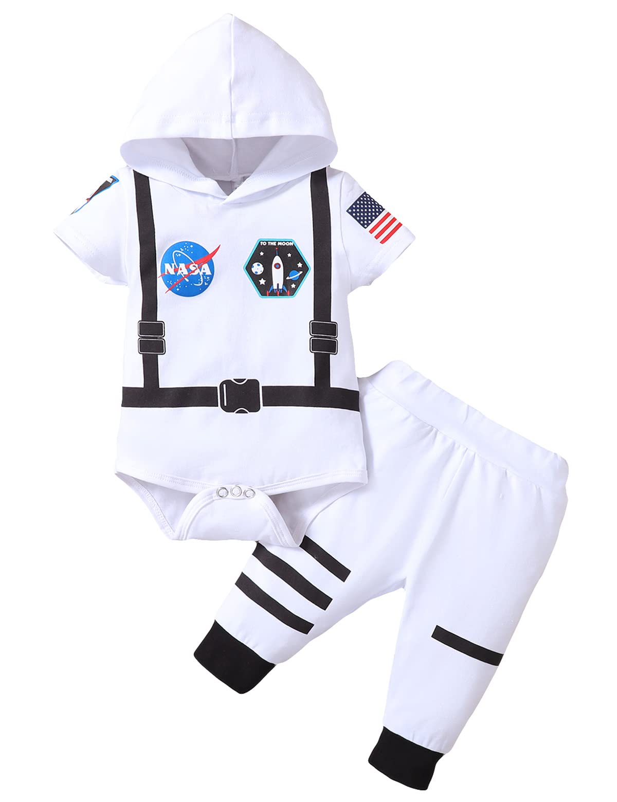 Singcoco Baby Boy Girl Costume Outfit Astronaut Costume (Astronaut-Short,6-12Months )