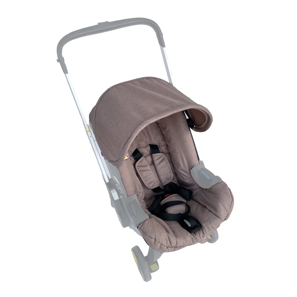 Seat Cushion Changing Kits Clothes, Sun Shade, Stroller Canopy Compatible with Doona Car Seat & Stroller (Brown)