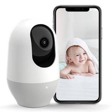 Nooie Baby Monitor, Wifi Pet Camera Indoor, 360-Degree Ip Camera, 1080P Home Security Camera, Motion Tracking, Super Ir Night Vi