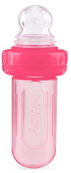Nuby Ez Squee-Z Silicone Self Feeding Baby Food Dispenser (Pink, 1 Count (Pack Of 1))