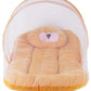 NISHOMES Soft and Comfortable New Born Baby Bedding Set with Protective Mosquito Net and Pillow (Brown)