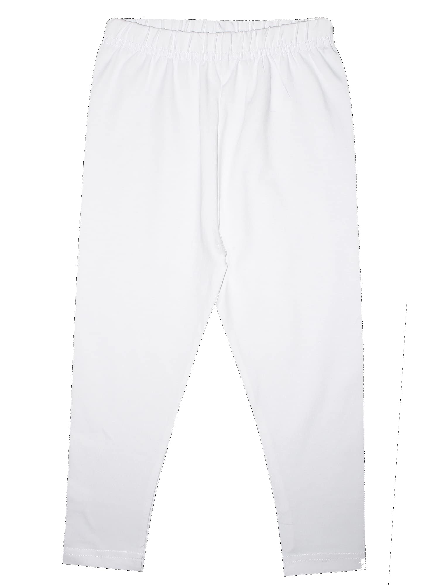 KiddoPanti Girls Solid Ankle Length Regular Fit Spandex Leggings (White  1214Y)