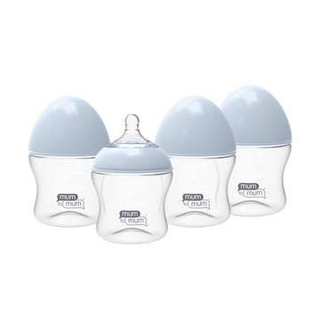 Mum To Mum Anti Colic Baby Bottles 5Oz With 'S' Flow Rate Nipples For 0-3 Months, 4 Pack, Mm103A