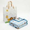 Babyholic Baby Blanket, Pink, Hot Air Balloon Print, Soft Muslin, Newborn Crib Blanket (Blue1)