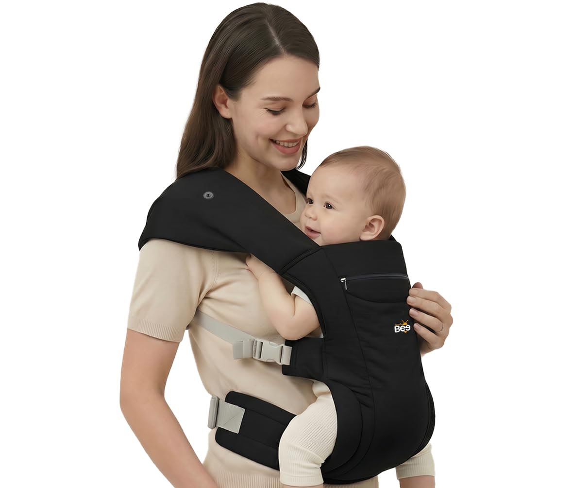 Golden Bee Cozy Nest Newborn Baby Carrier, Ergonomic, Baby Wrap Carrier, Padded Head & Neck Support, Soft Cosy Fabric, Suitable 