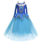 Dreamhigh Sleeping Beauty Princess Party Girls Costume Dress (Blue, 5-6 Years)