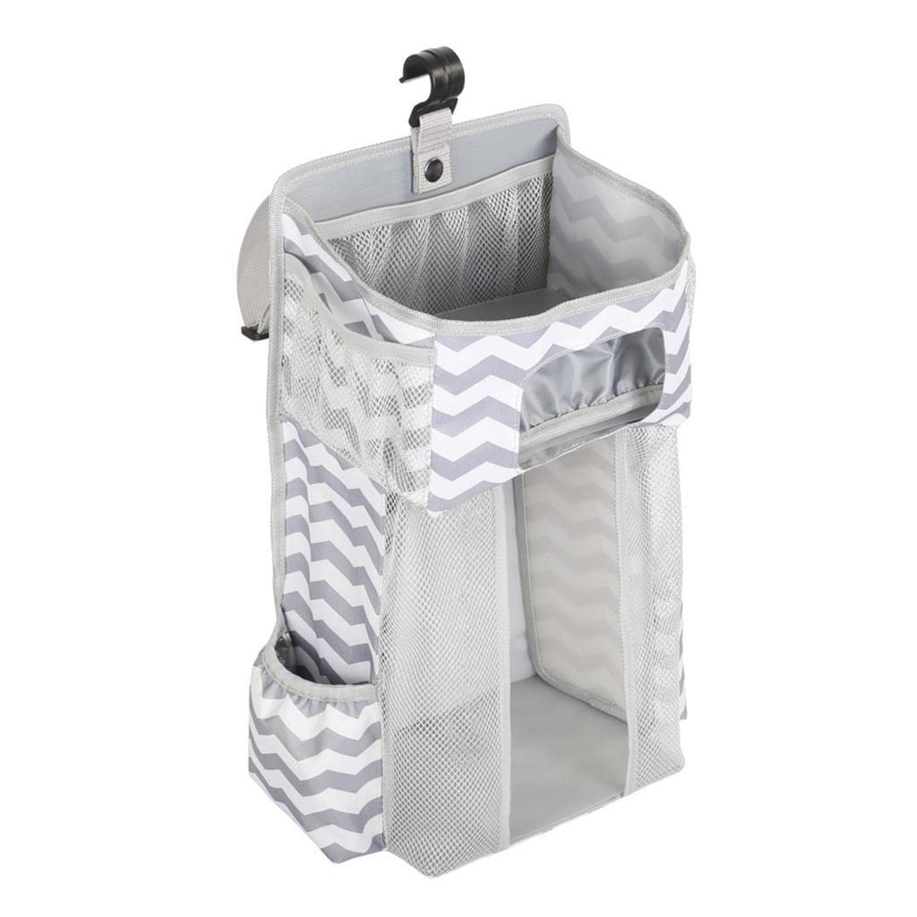 Urijx Baby Crib Bed Hanging Bag Rack Bedside Diaper Organizer Bag Pp Support Plate Stripe Baby | Nursery Bedding | Nursery Beddi