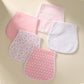 Sleepyturtle 5 Pack Waterproof Baby Burp Cloths Extra Absorbent And Soft