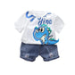 Googo Gaaga BoyS Cotton Dino Printed TShirt With Shorts Sets Of Baby Boys Clothing Sets (34 Years)