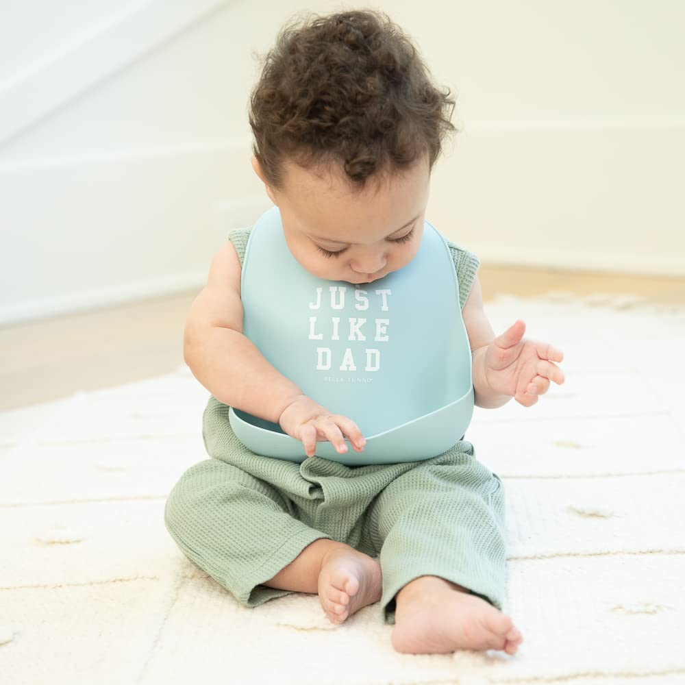 Baby Bib for Eating by Bella Tunno, Waterproof Silicone Bib with Large Food Catcher, Adjustable Fit for Babies 4-12 months & Tod