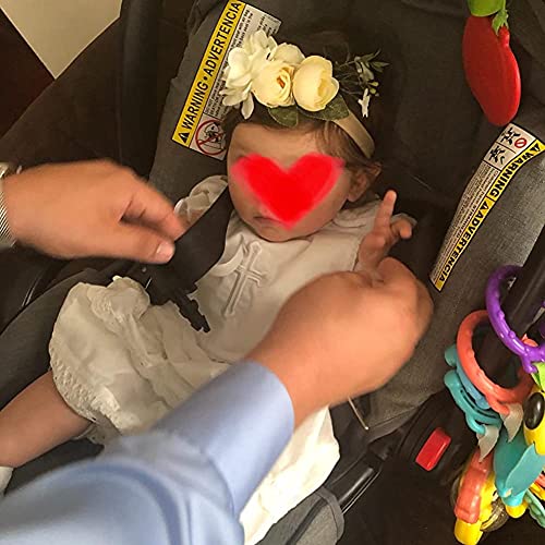 Ever Fairy Flower Crown Elastic Flower Headband Baby Girl Toddler Floral Crown Wreath Newborn Hair Accessories (White)