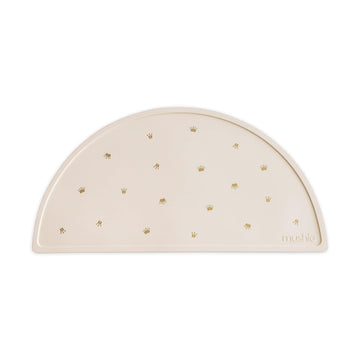 Mushie Silicone Placemat For Kids | Bpa-Free Non-Slip Design (Crowns)