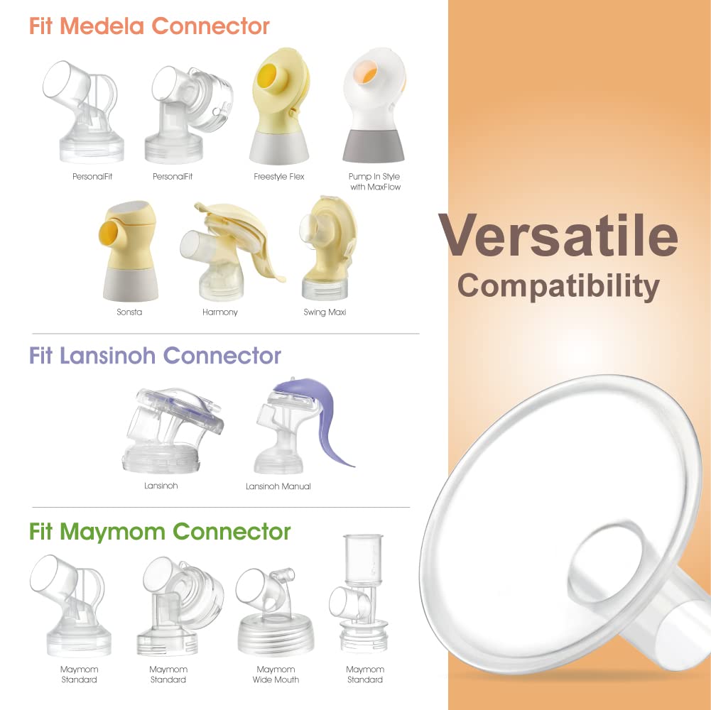 Maymom Myfit 32Mm Two-Piece Design Large Breastshields, Compatible With Medela Breast Pump; Ideal For Handsfree Bra; Not Origina