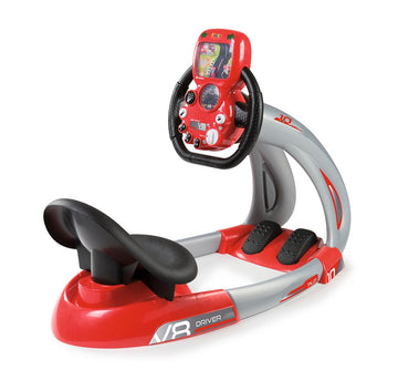Smoby: V8 Driver with Smartphone Holder, Kids Can Play and Develop Real Life Skills, Features Includes Back Lit Screen, Real Sou