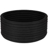 Hispqser Large Black Woven Basket, Round Cotton Rope Basket With Handle Empty Gift Basket To Fill Decorative For Toys Hamper Nur