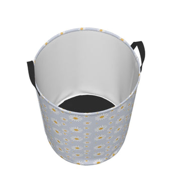 Gbuzozie Daisy Flowers Round Laundry Hamper Storage Basket Toys Clothes Organizer Bin For Home Bathroom Bedroom Dorm Nursery, 38