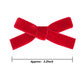 Cute 3.2' Red Assorted Velvet Bow Hair Clips For Baby Girls, Toddlers, Kids, And Teens - 2 Pack